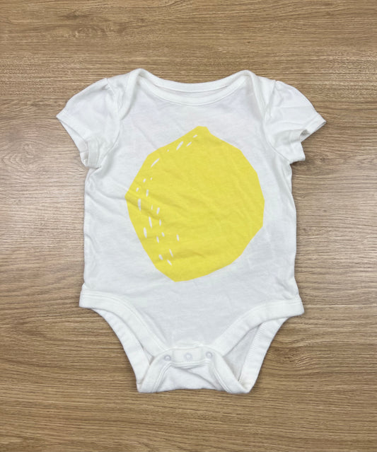 Baby Gap Lemonade SS Bodysuit - Size 00