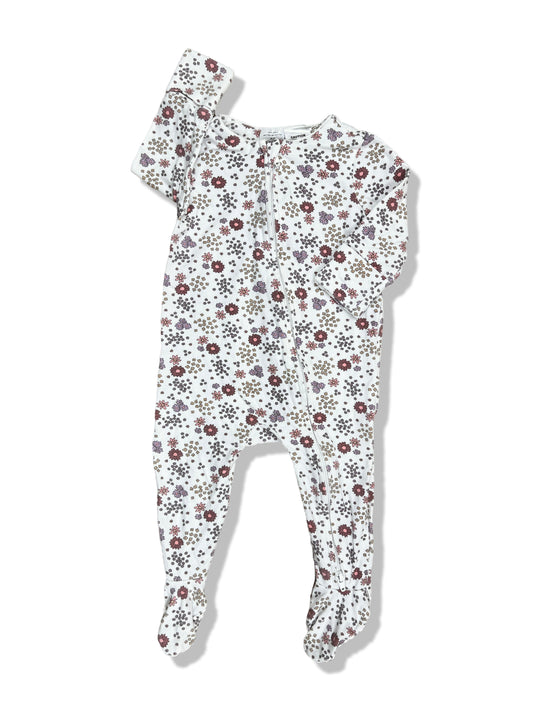 Cotton On Baby Floral 2 Way Zipper Onesie - Size 00