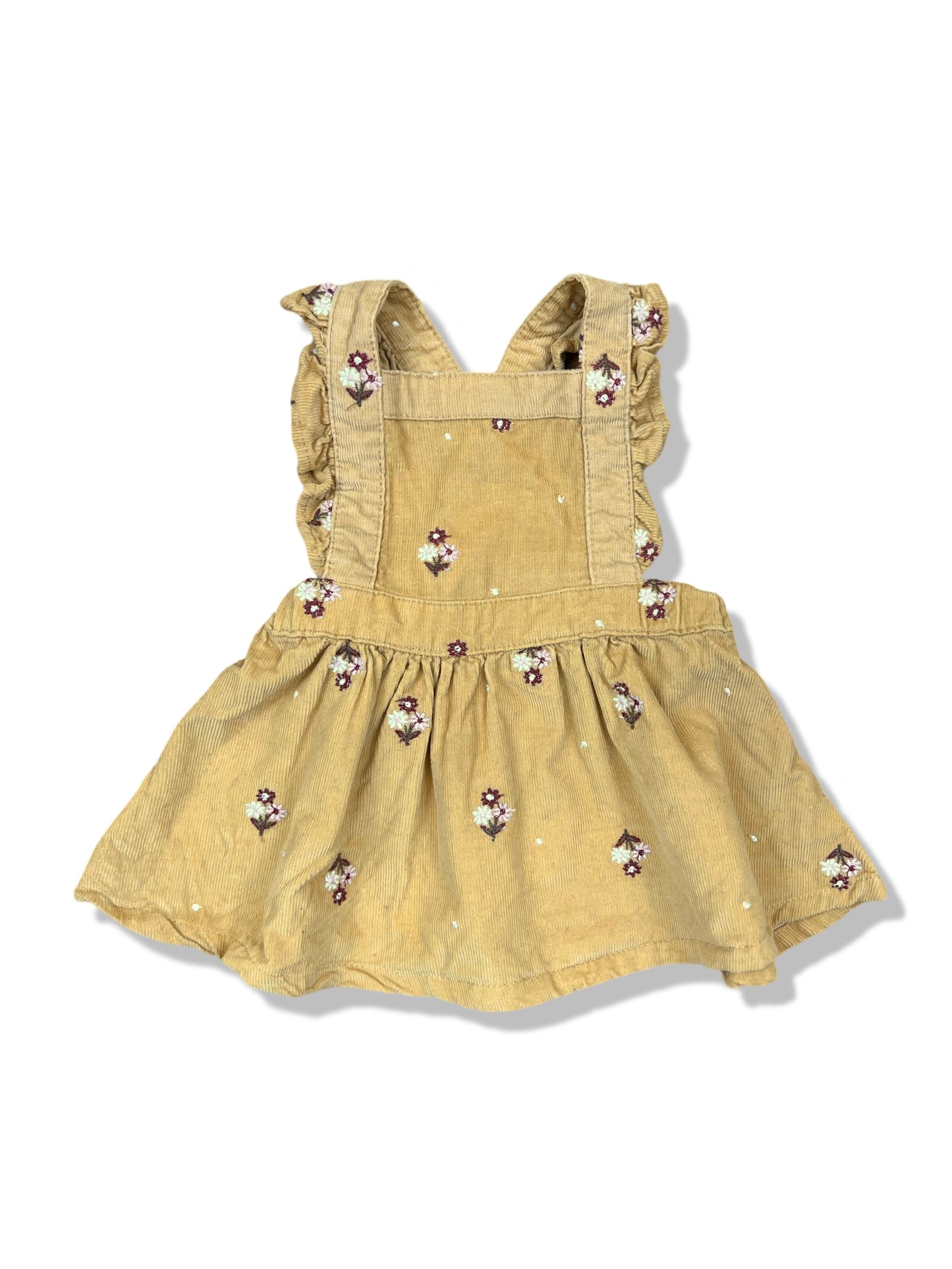 Anko Mustard Corduroy Pinafore Dress 100% Cotton - Size 000