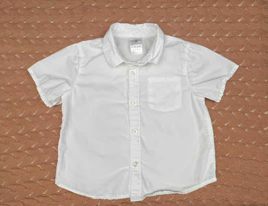 Target White SS Button Up Shirt - Size 1