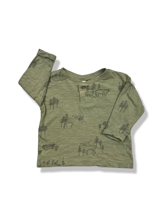 Anko Green LS Shirt 100% Cotton - Size 00