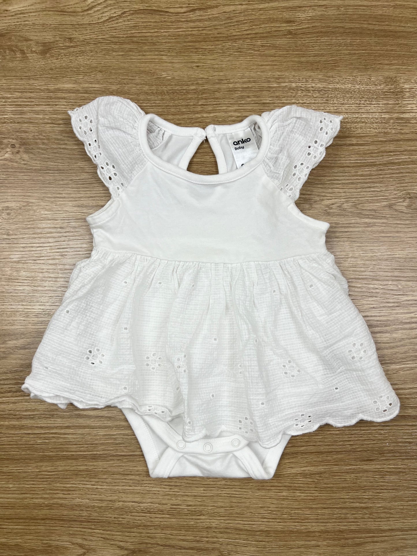 Anko White Flutter Romper Dress - Size 000