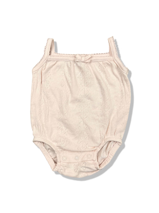 Anko Peach Spaghetti Strap Bodysuit 100% Cotton - Size 000