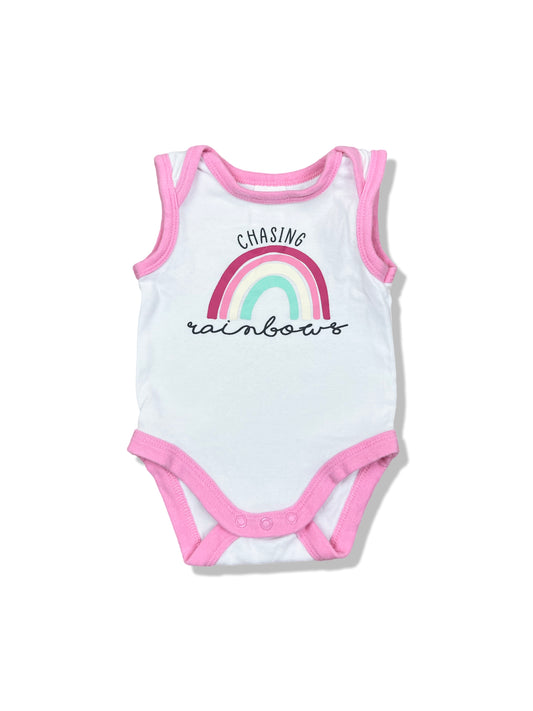 Baby Berry Rainbow Sleeveless Bodysuit 100% Cotton - Size 000