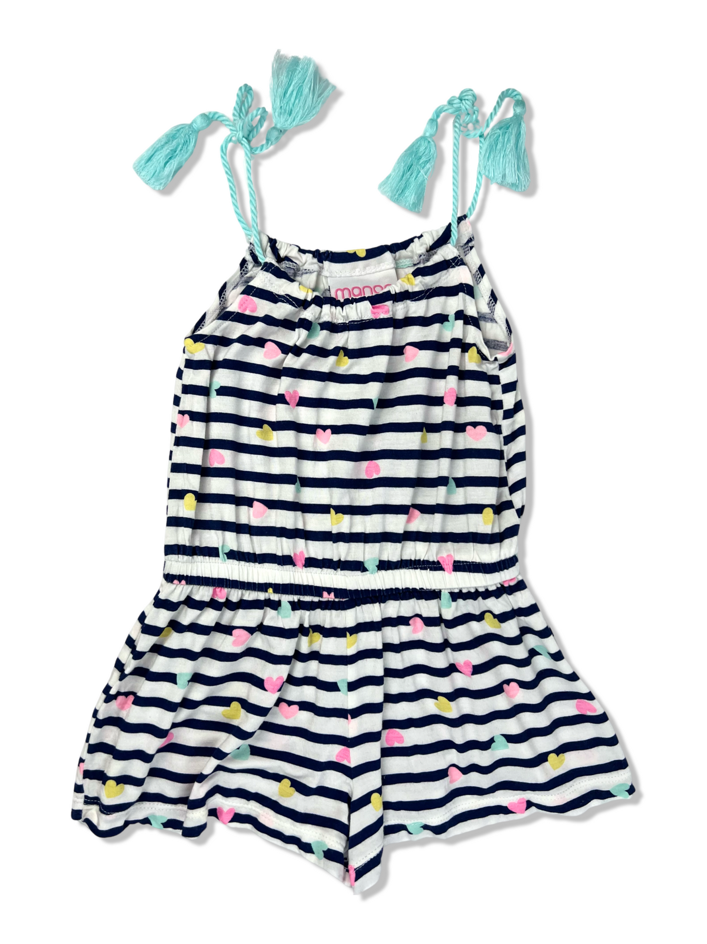 Mango Striped Playsuit - Size 0