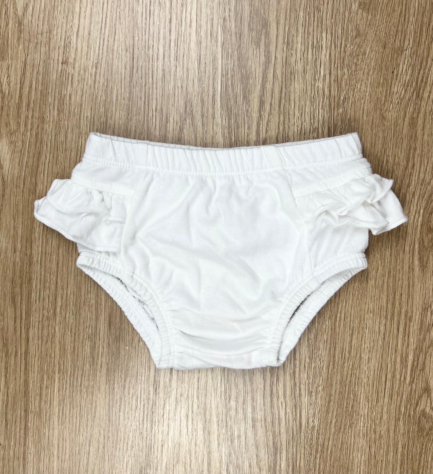 Anko White Frill Bottom Bloomers 100% Cotton - Size 00