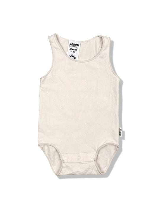 Bonds Beige Sleeveless Bodysuit - Size 0000