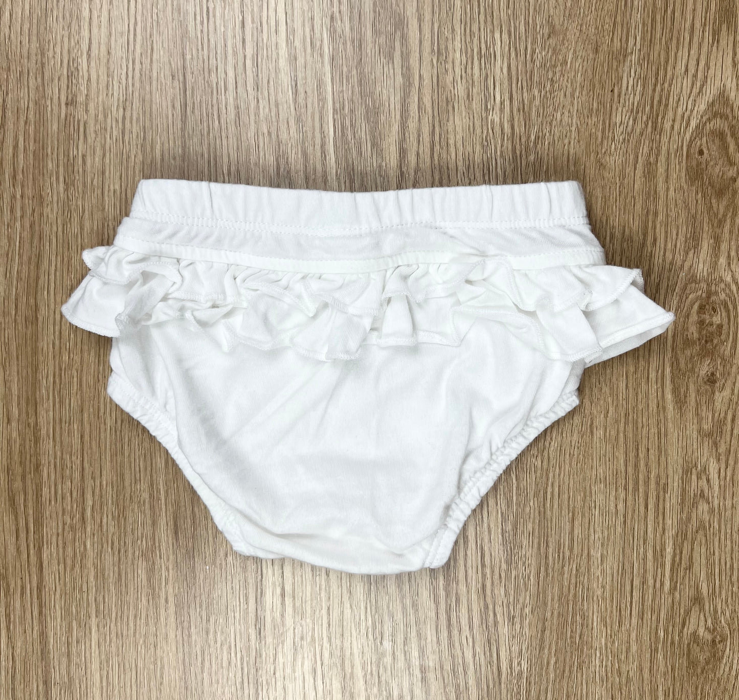 Anko White Frill Bottom Bloomers 100% Cotton - Size 00