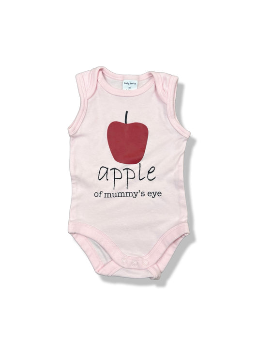 Baby Berry Apple Sleeveless Bodysuit 100% Cotton - Size 00