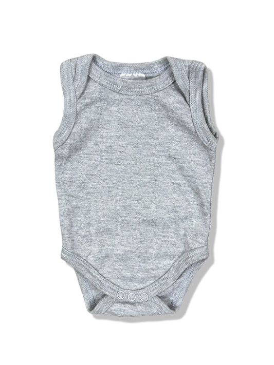 Baby Berry Grey Sleeveless Bodysuit - Size 0000