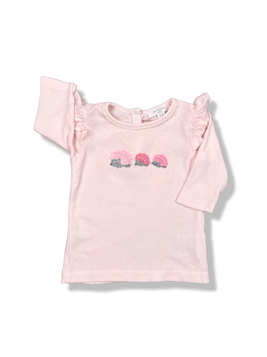 Purebaby Pink LS Top 100% Organic Cotton - Size 000