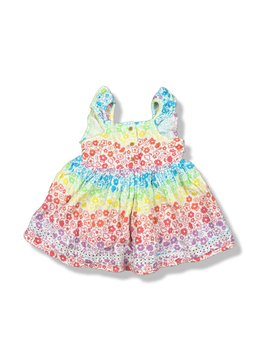 Dymples Rainbow Flower Dress - Size 1