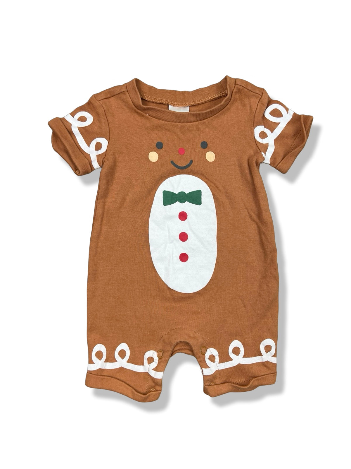 Anko Gingerbread Man Romper 100% Cotton - Size 000