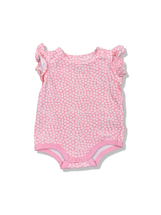 Cotton On Baby Pink Flutter Bodysuit - Size 000