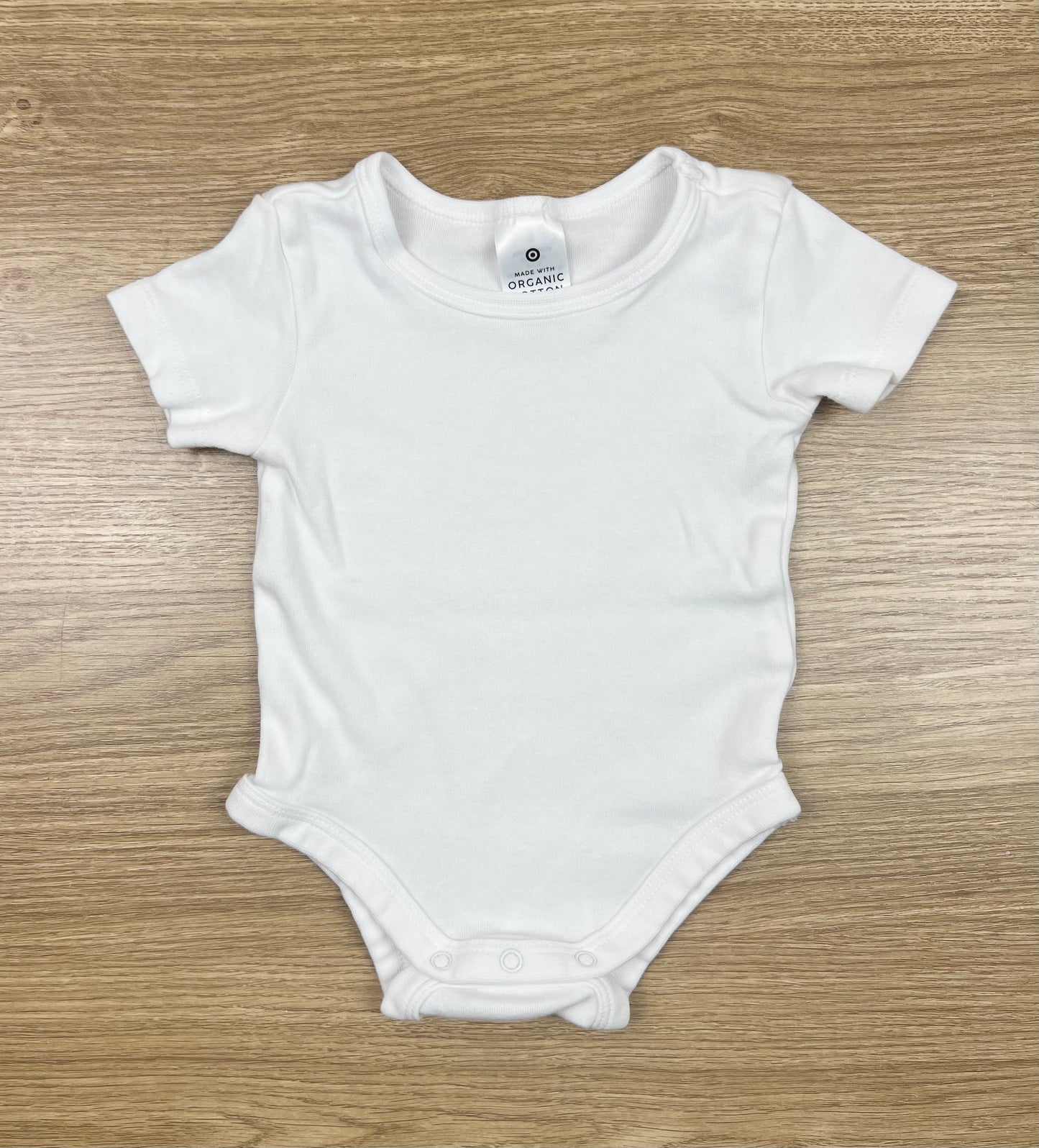 Target White SS Bodysuit Organic Cotton - Size 000