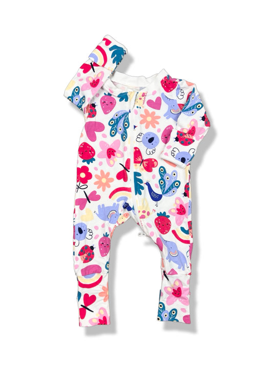 Anko Funmix 2 Way Zipper Onesie - Size 0000