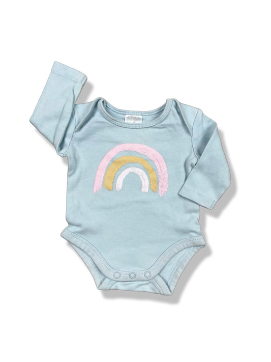 Anko Blue LS Bodysuit 100% Cotton - Size 0000