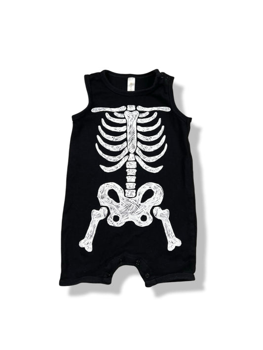 Dymples Skeleton Sleeveless Romper - Size 1