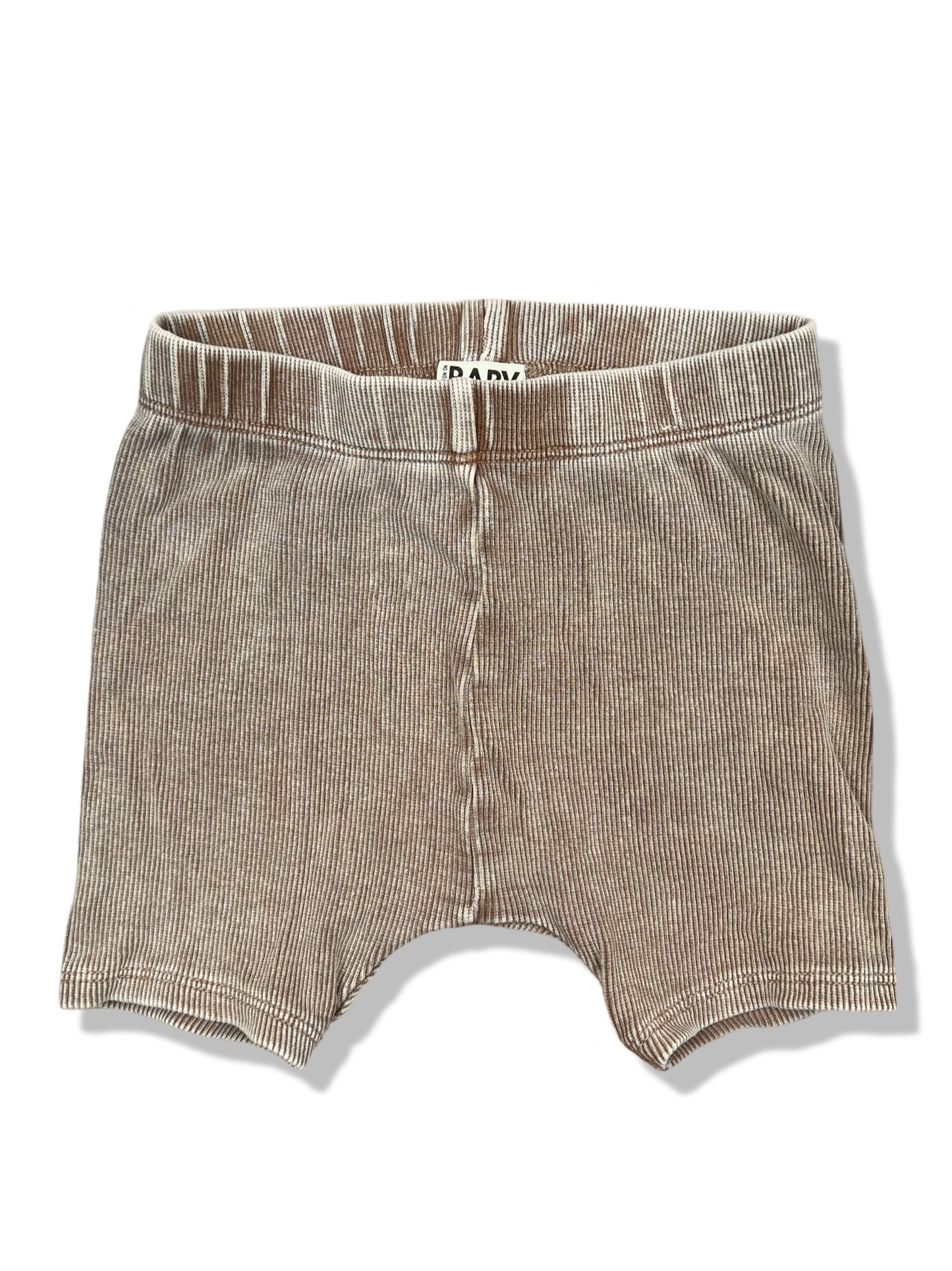 Cotton On Baby Neutral Ribbed Bike Shorts - Size 00