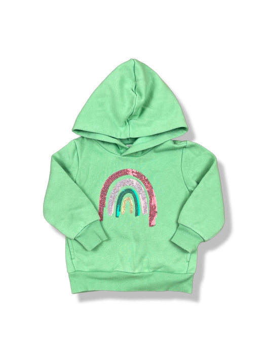 K-D Green Rainbow Hoodie - Size 2