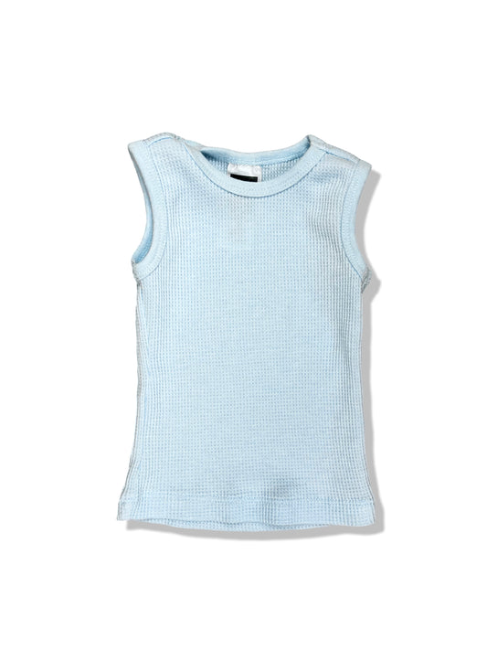 Kids & Co Blue Waffle Singlet - Size 00