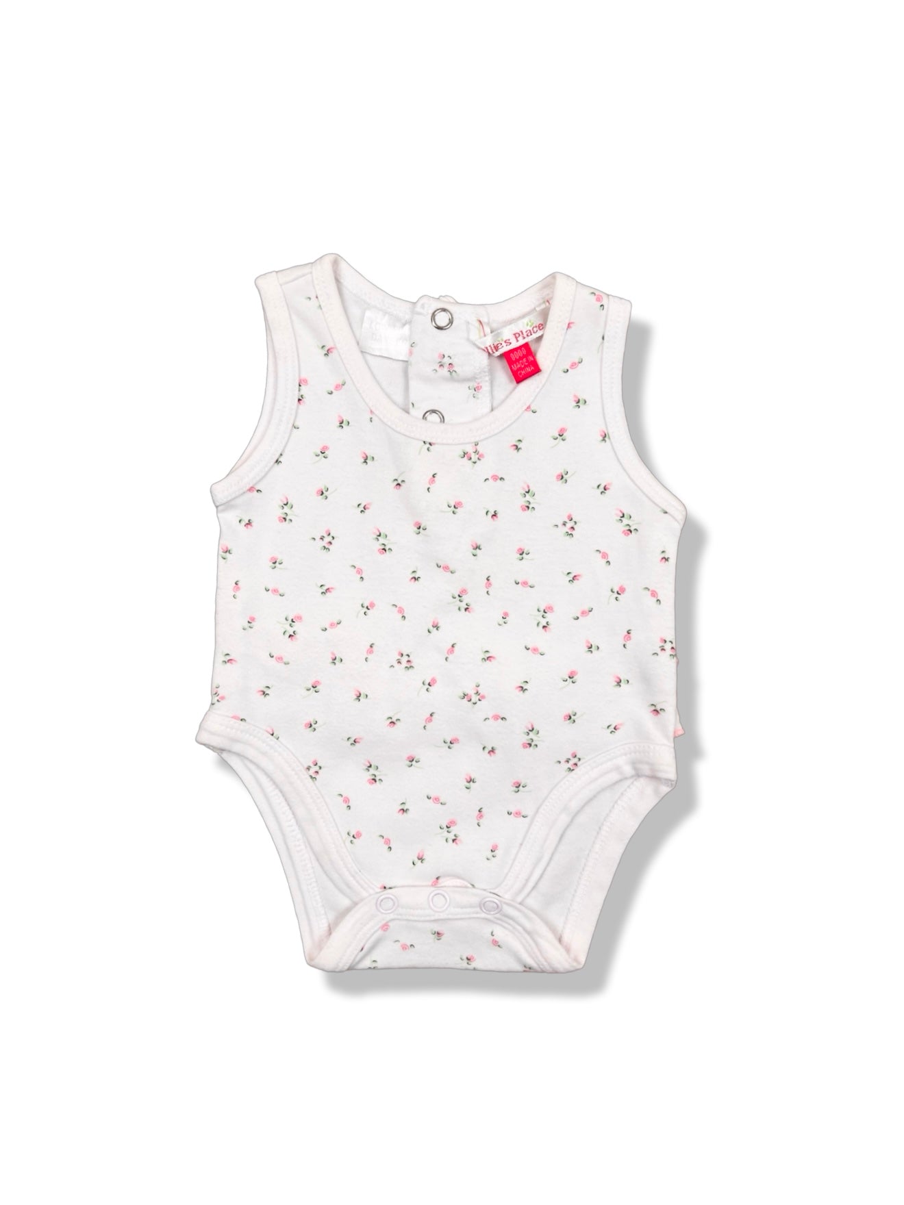 Ollie’s Place Rose Frill Bottom Sleeveless Bodysuit - Size 0000