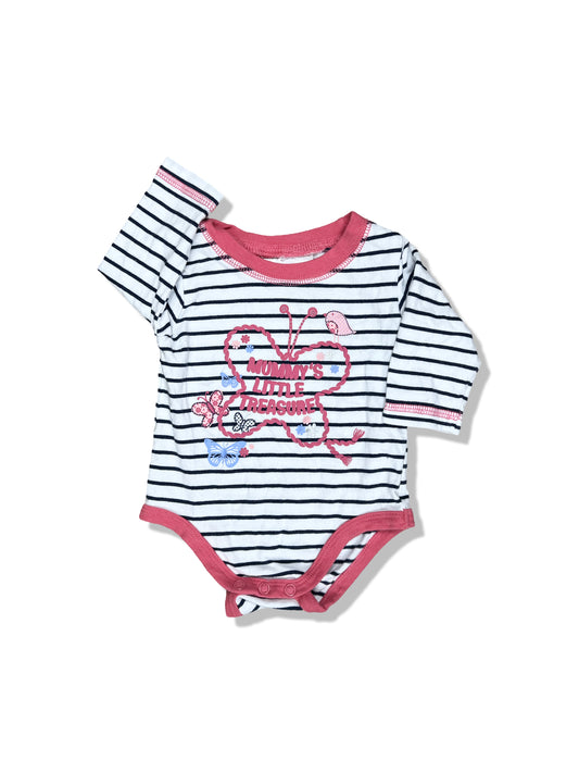 Tiny Little Wonders Striped LS Bodysuit - Size 000