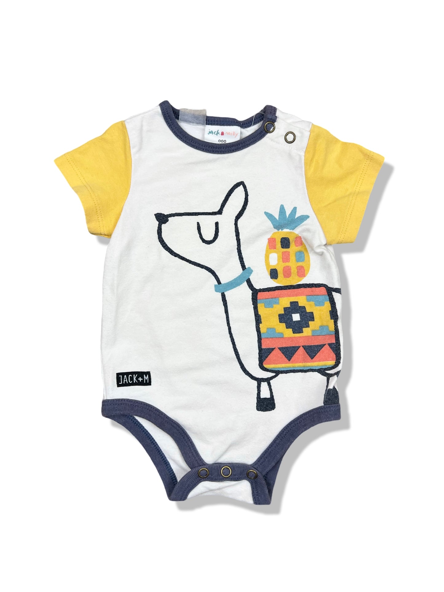 Jack & Milly Llama SS Bodysuit - Size 000