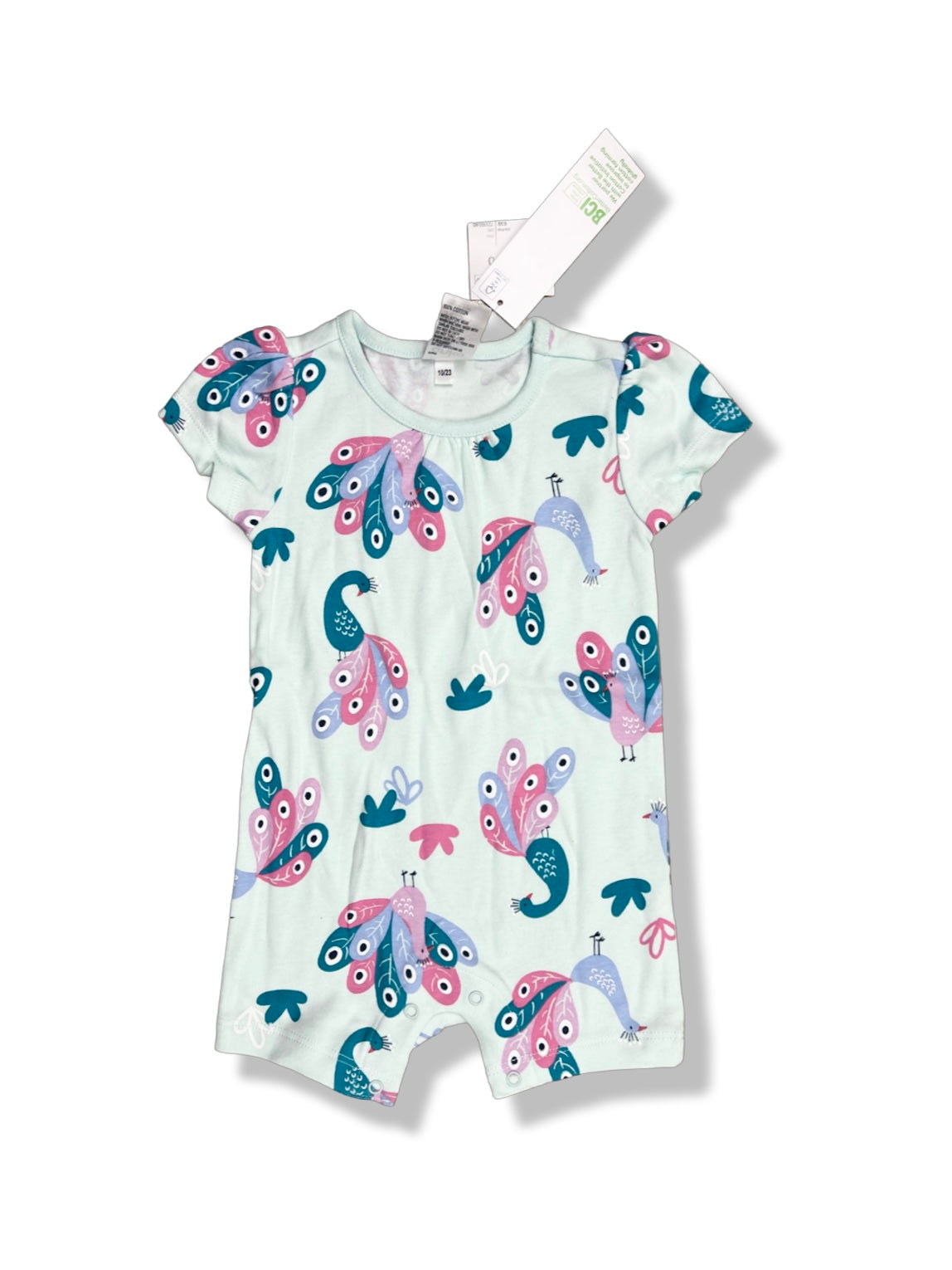 Anko Peacock Romper 100% Cotton BNWT - Size 00