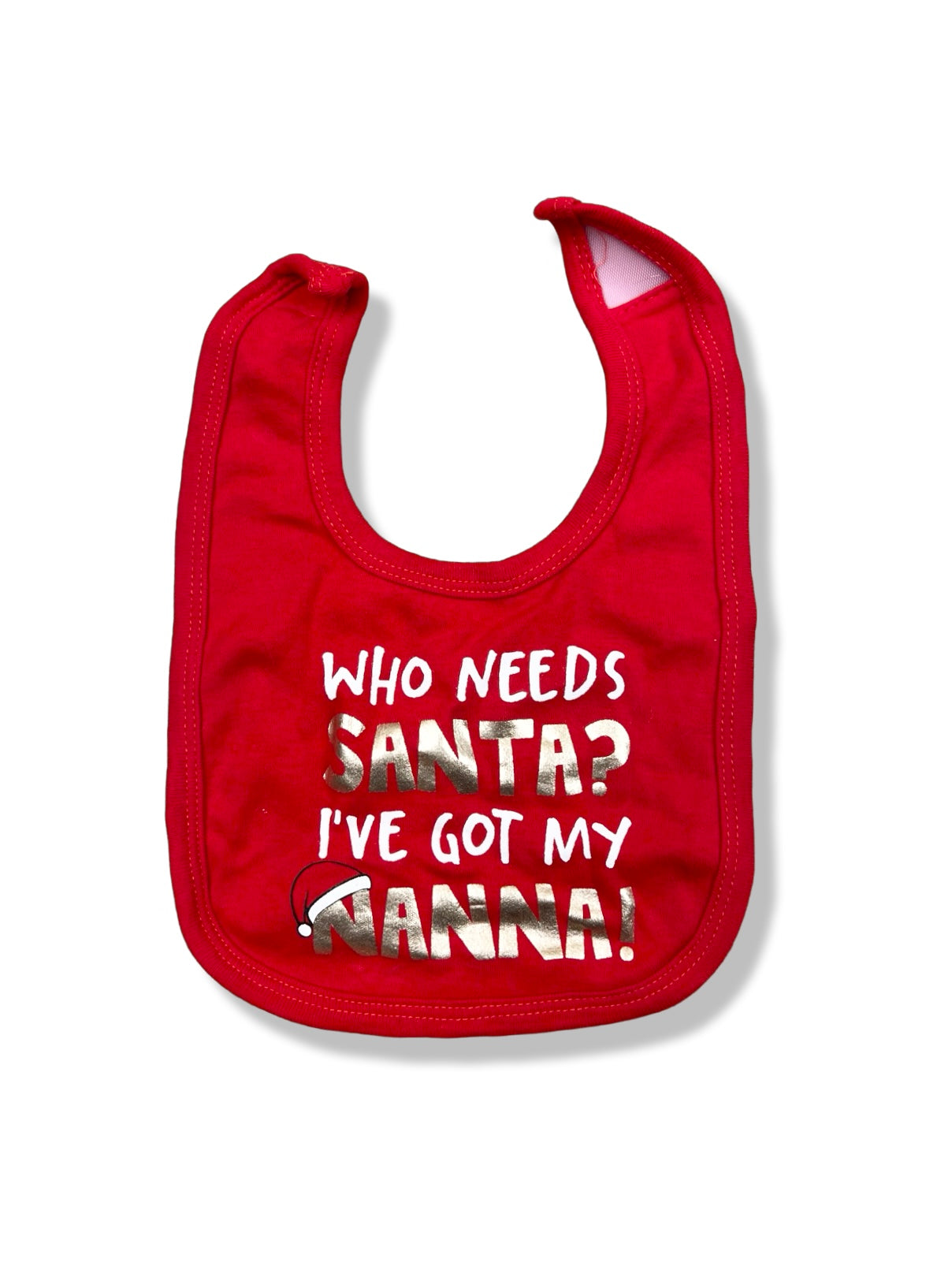 Red Christmas Bib - One Size