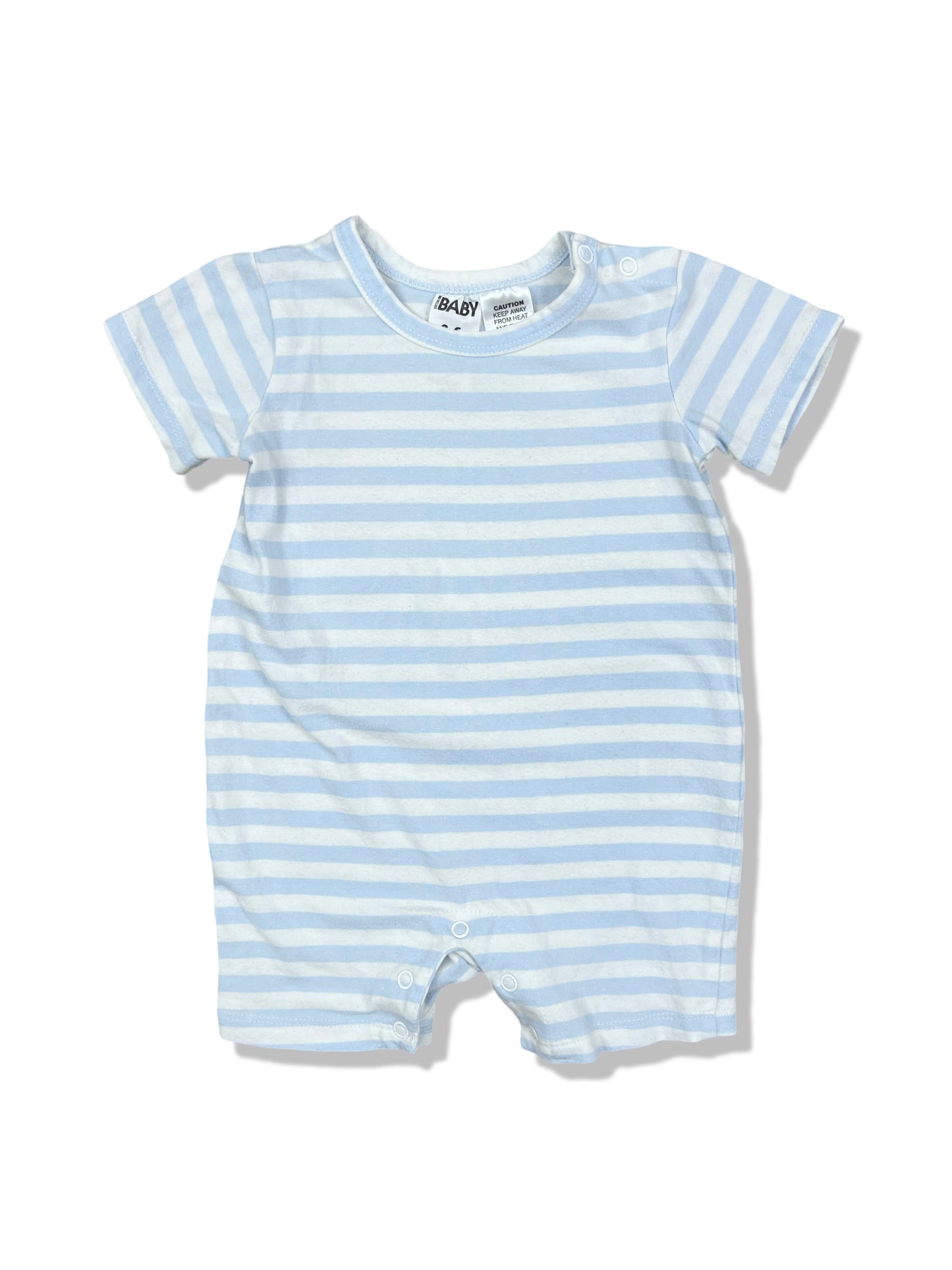 Cotton On Baby Blue Striped Romper - Size 00