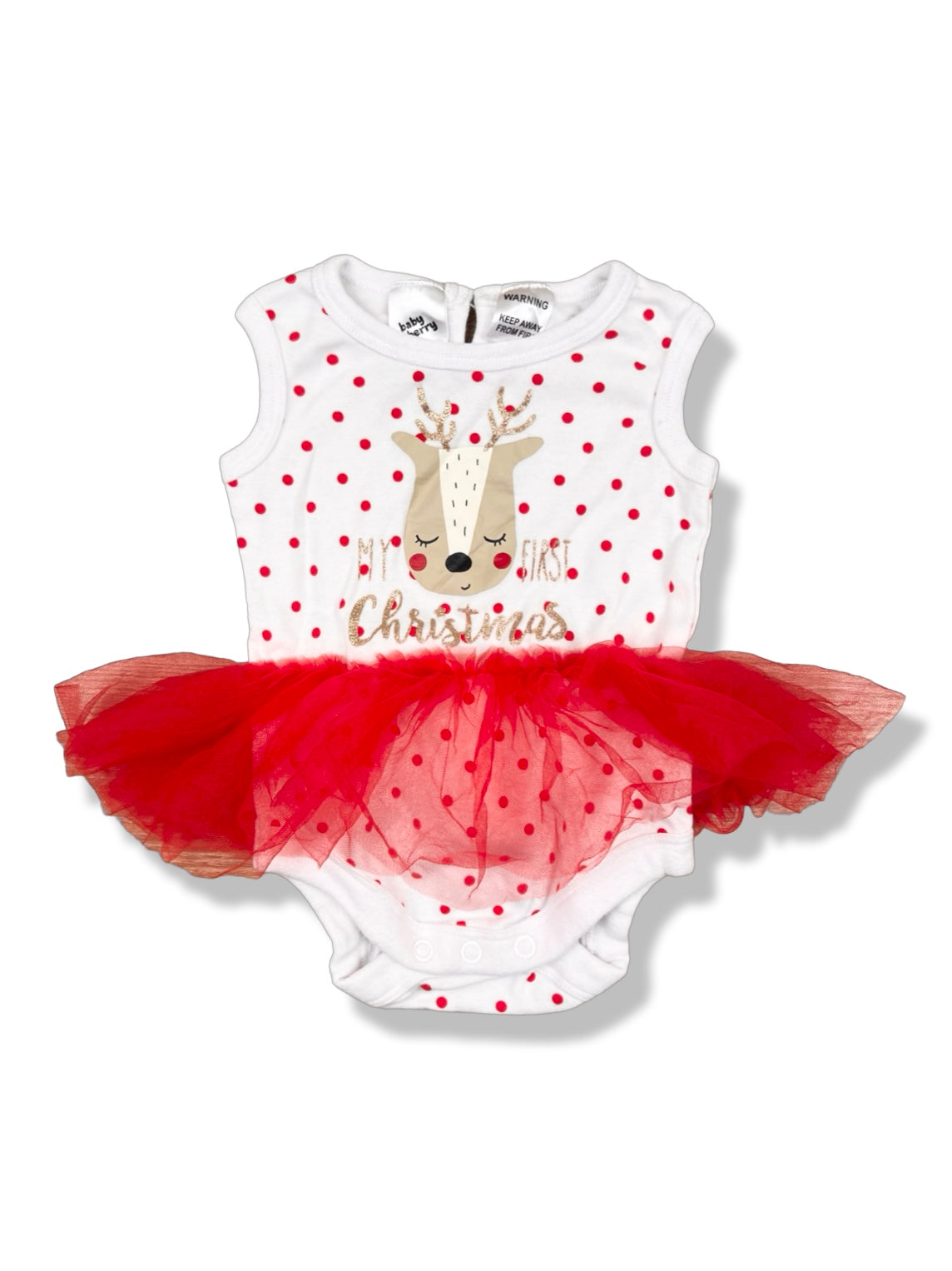 Baby Berry Christmas Tutu Bodysuit - Size 00