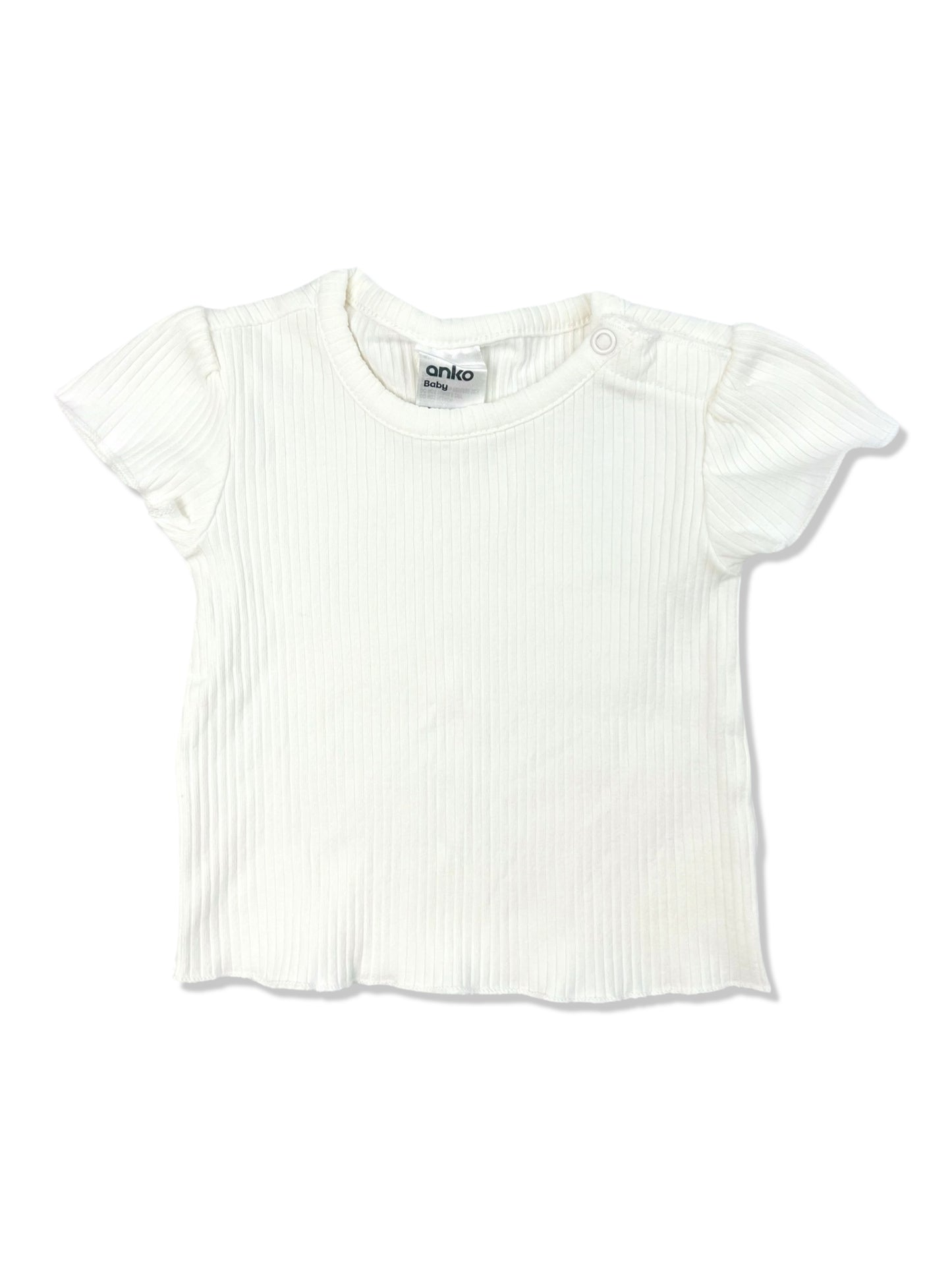 Anko Ribbed SS Top - Size 0000