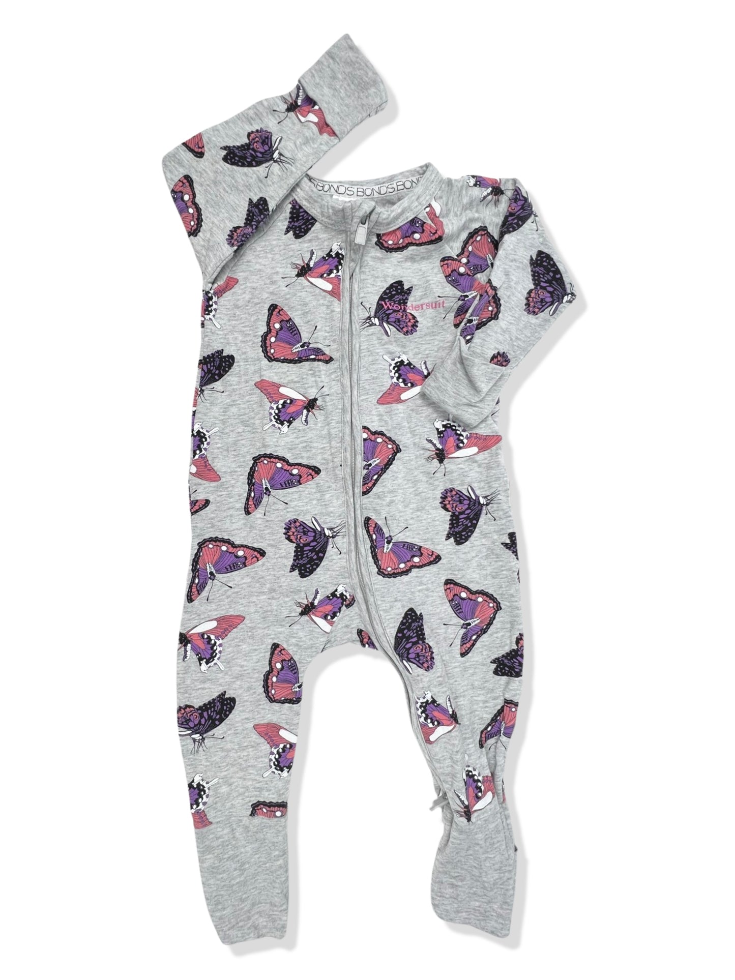 Bonds Grey Butterfly Wondersuit - Size 00