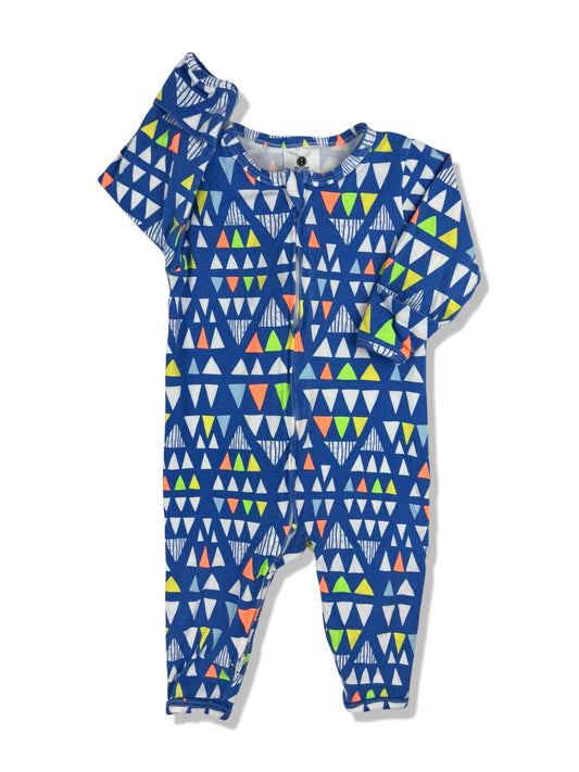 Dymples Geo 2 Way Zipper Onesie - Size 00