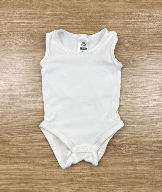 Kids & Co White Sleeveless Bodysuit - Size 00