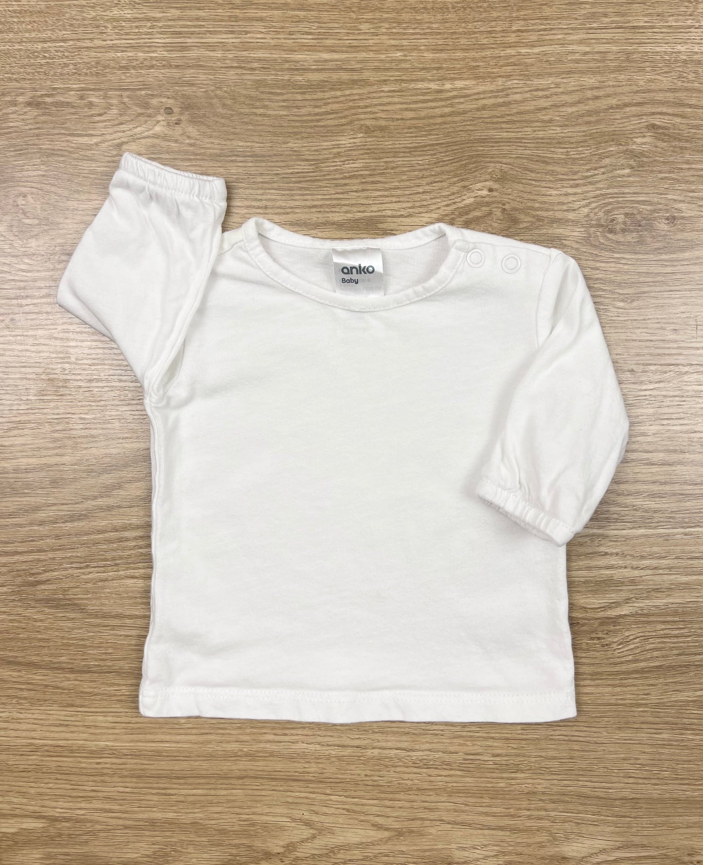 Anko White LS Shirt 100% Cotton - 0000