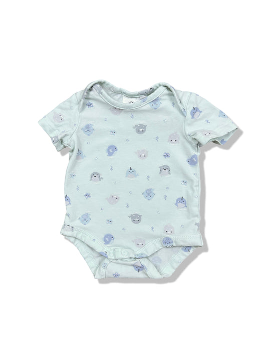 Target Light Blue SS Bodysuit - Size 0000