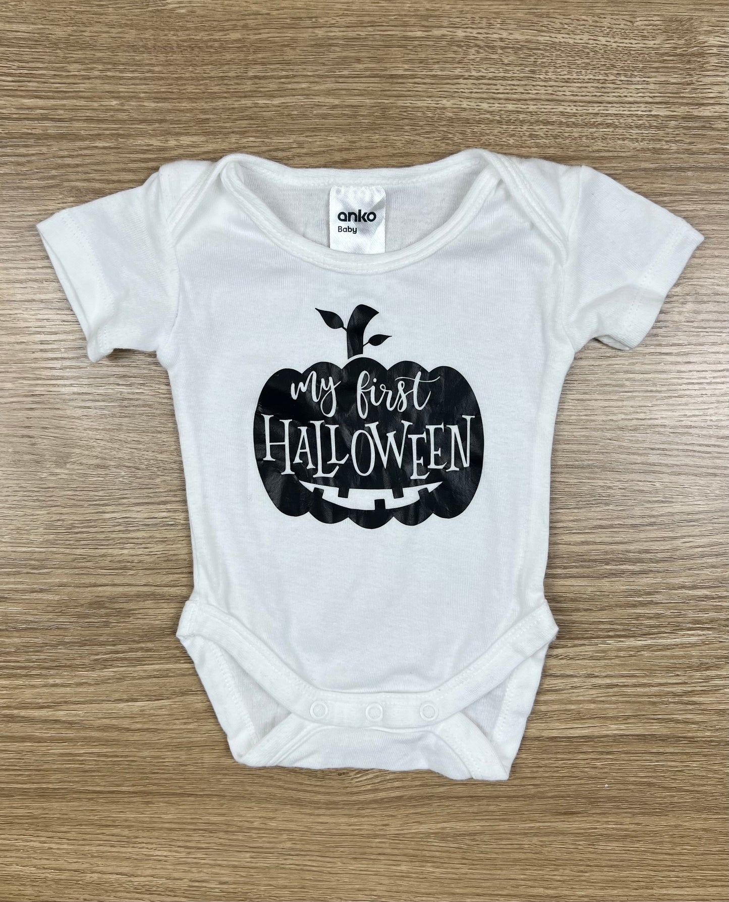 Anko White Halloween SS Bodysuit 100% Cotton - Size 0000