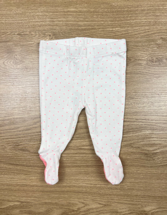 Cotton On Baby White Spotty Footed Leggings - Size 0000