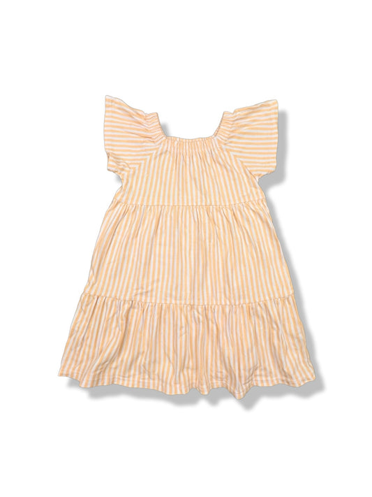 Mini Mango Orange Striped Dress - Size 4