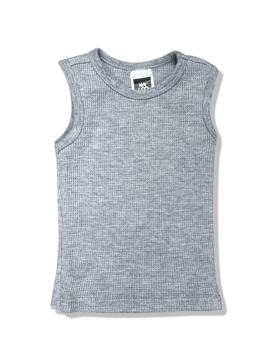 Kids & Co Grey Waffle Singlet - Size 00