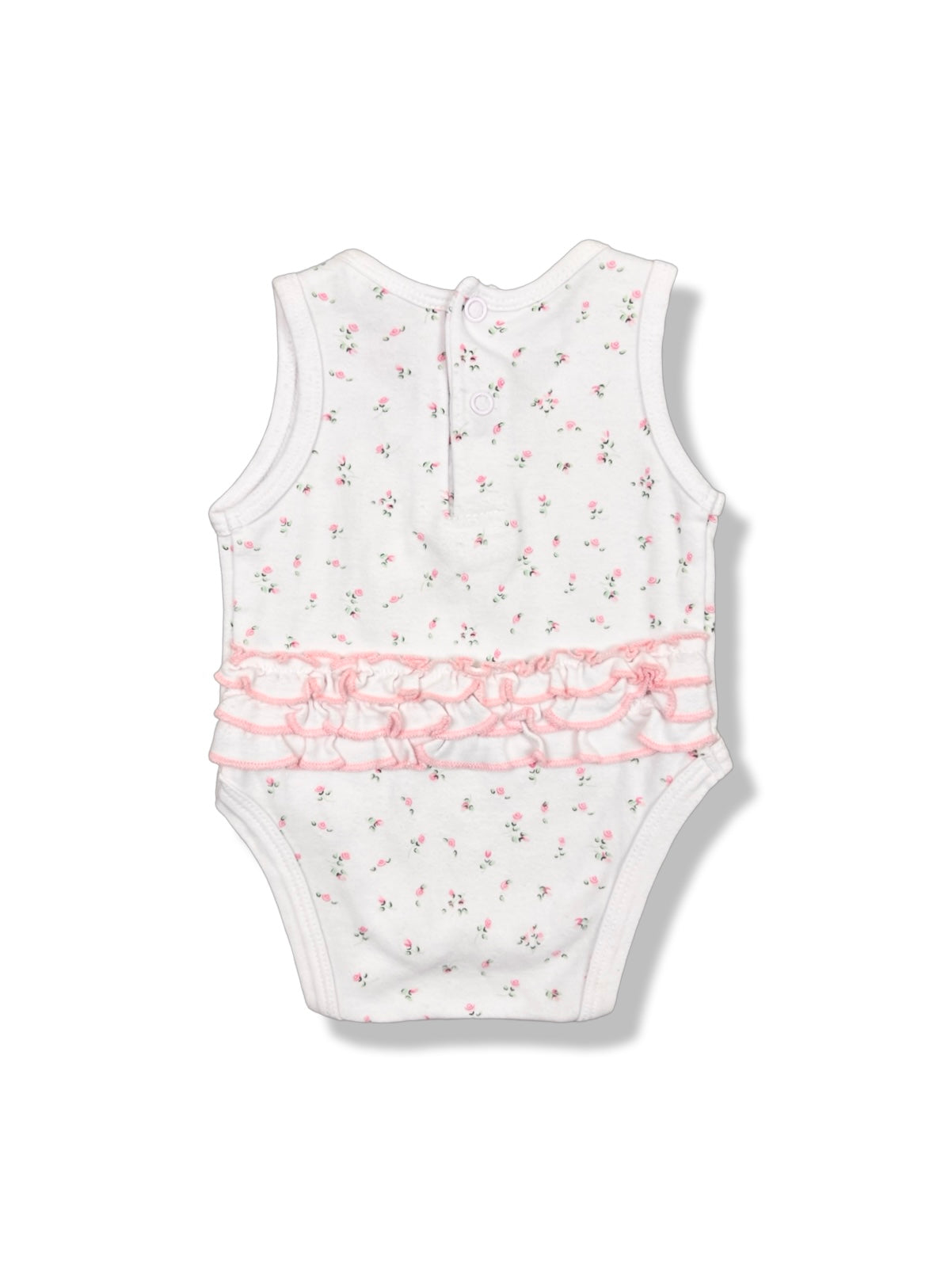 Ollie’s Place Rose Frill Bottom Sleeveless Bodysuit - Size 0000