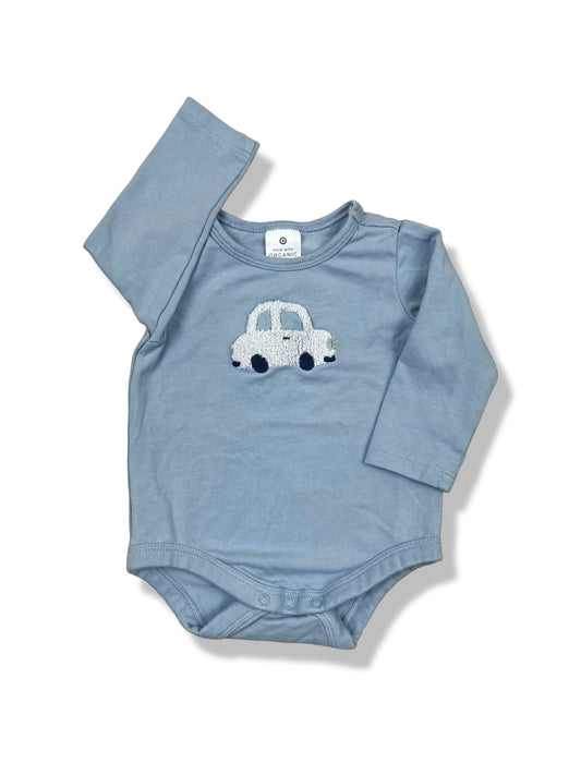 Target Blue LS Bodysuit Organic Cotton - Size 00