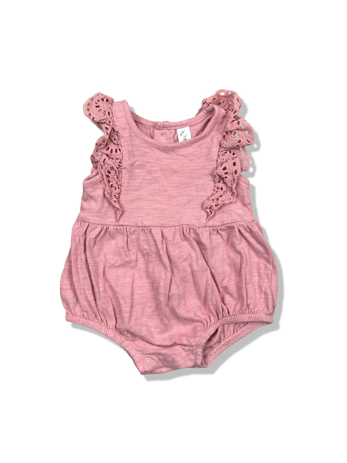 Dymples Flutter Sleeve Romper - Size 000