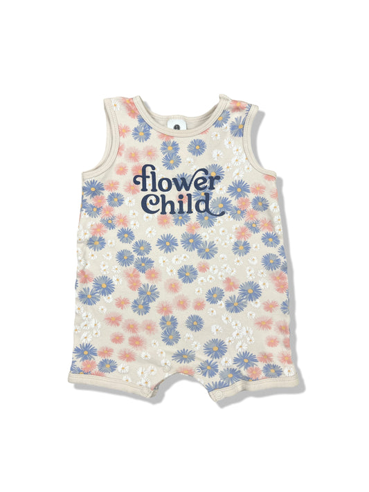 Dymples Flower Child Sleeveless Romper - Size 0