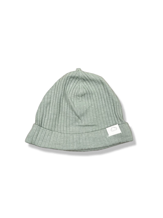 H&M Green Ribbed Beanie - Size 0-1 months