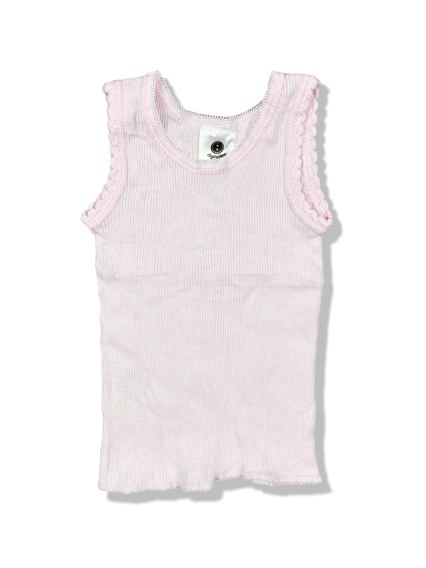 Dymples Pink Ribbed Singlet - Size 0000