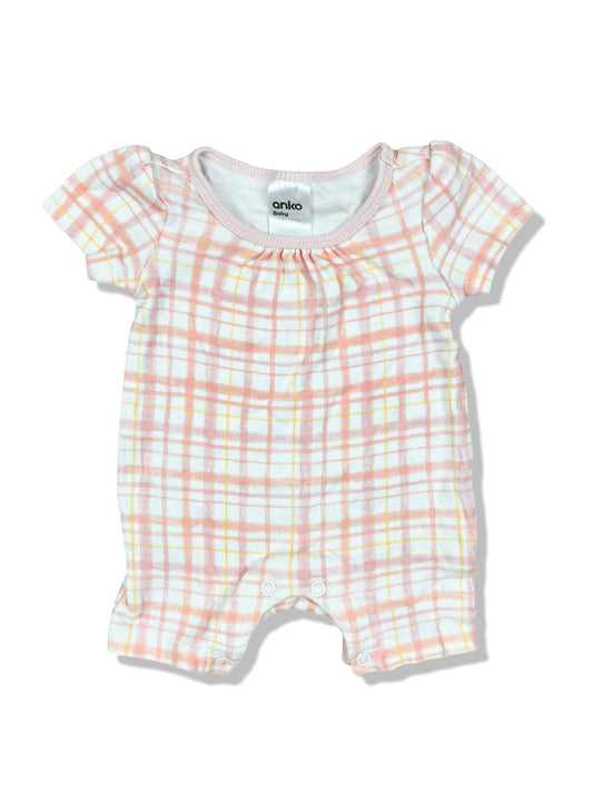 Anko Plaid Romper 100% Cotton - Size 0000