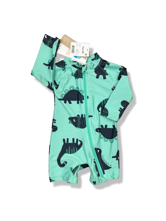 Anko Green Dinosaur LS Swimsuit BNWT - Size 00